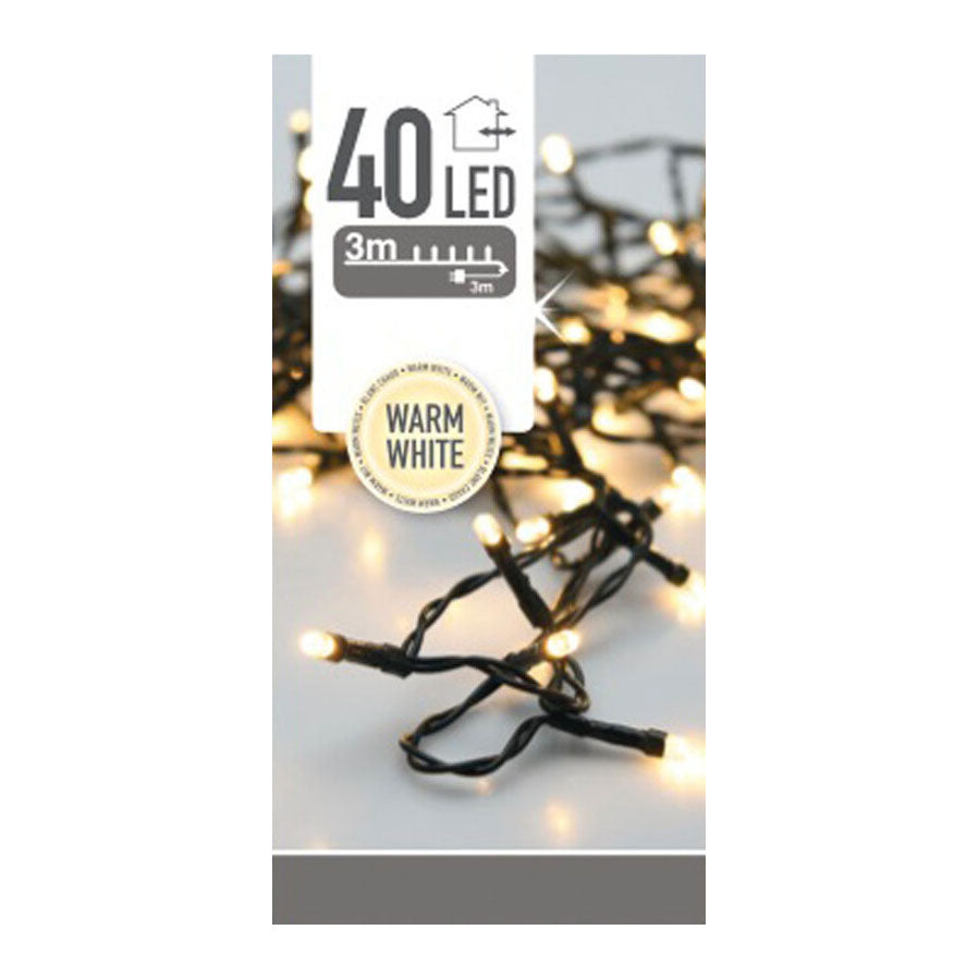 Buiten ledverlichting 40 led - warm white, 300cm