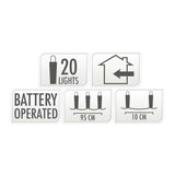 led lichtsnoer zilverdraad, 95cm gekleurd - afbeelding 4