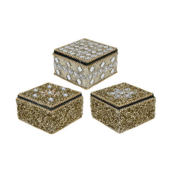 Doosje 7x4cm goud, set van 12