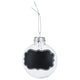 Transparante kerstballen met krijtlabels, 4st.