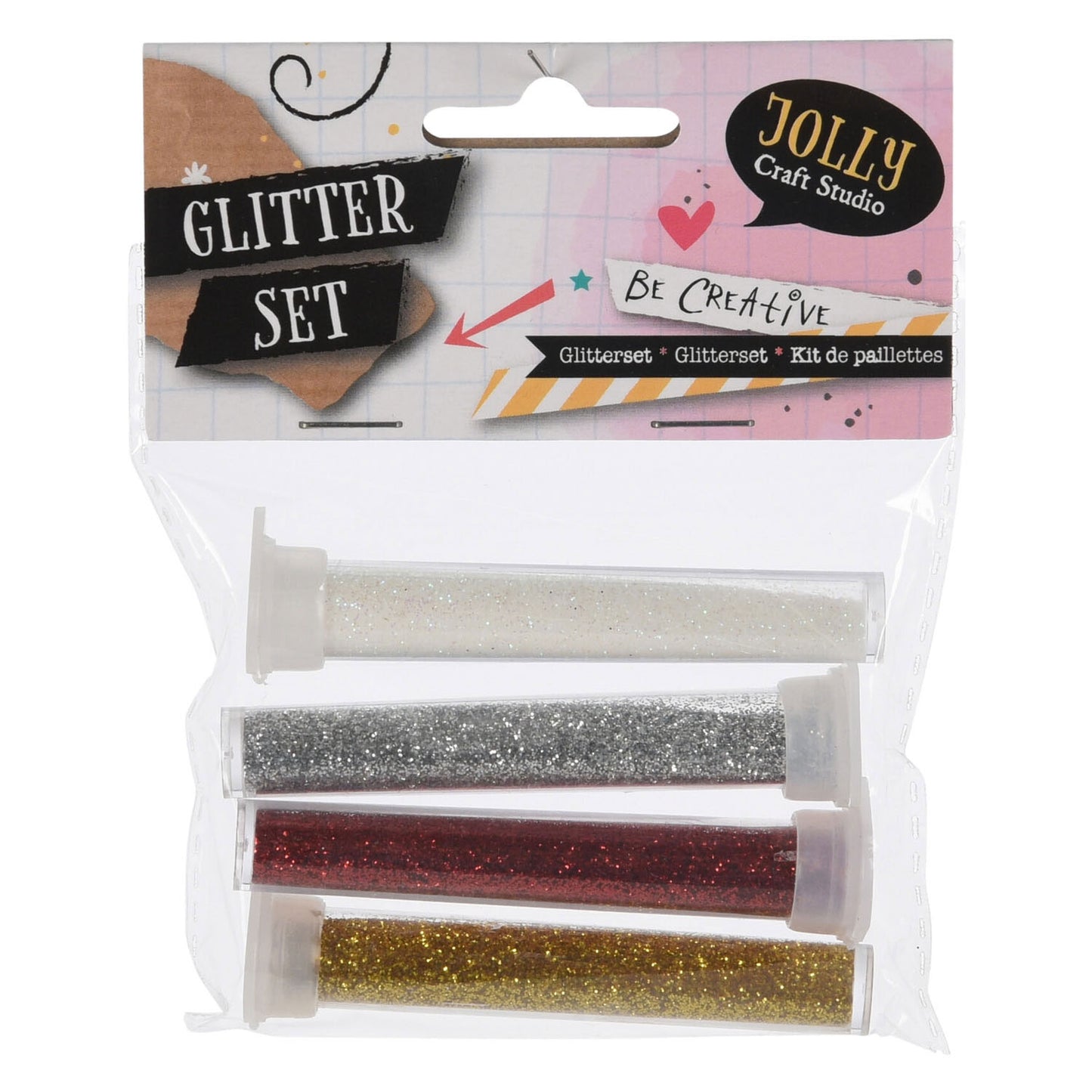 glitters in tube, 4st.