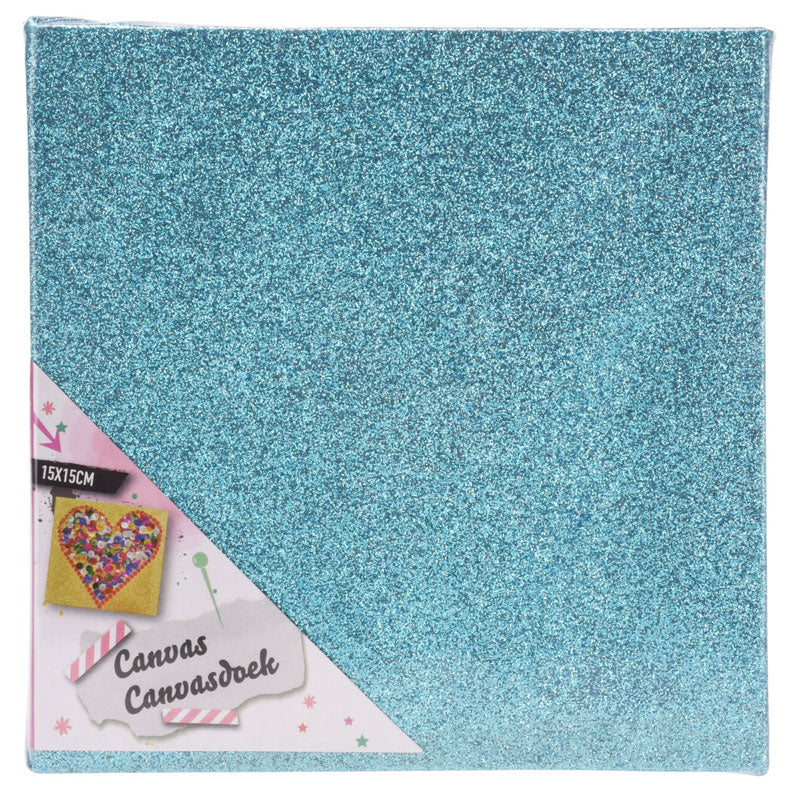 Canvas glitter 15x15cm, set van 12