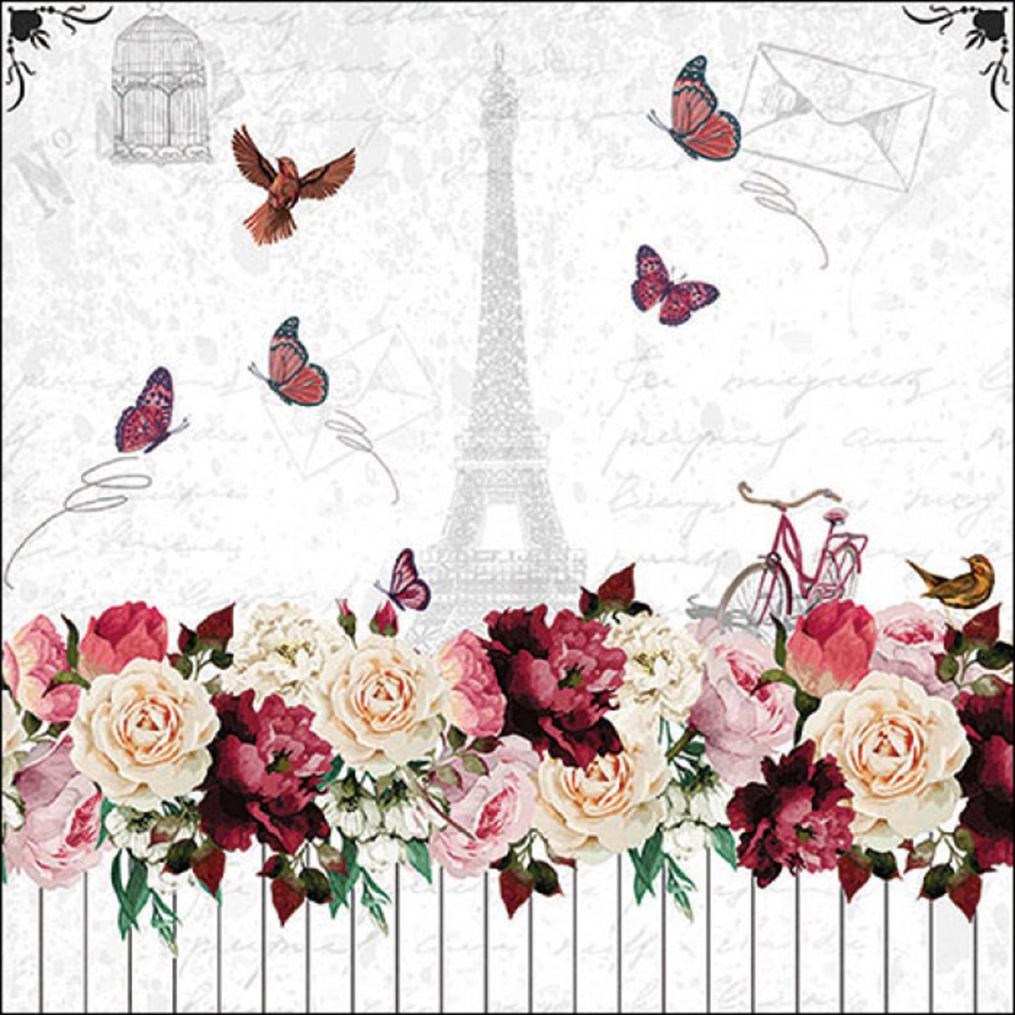 Ambiente servetten romantic paris 33cm