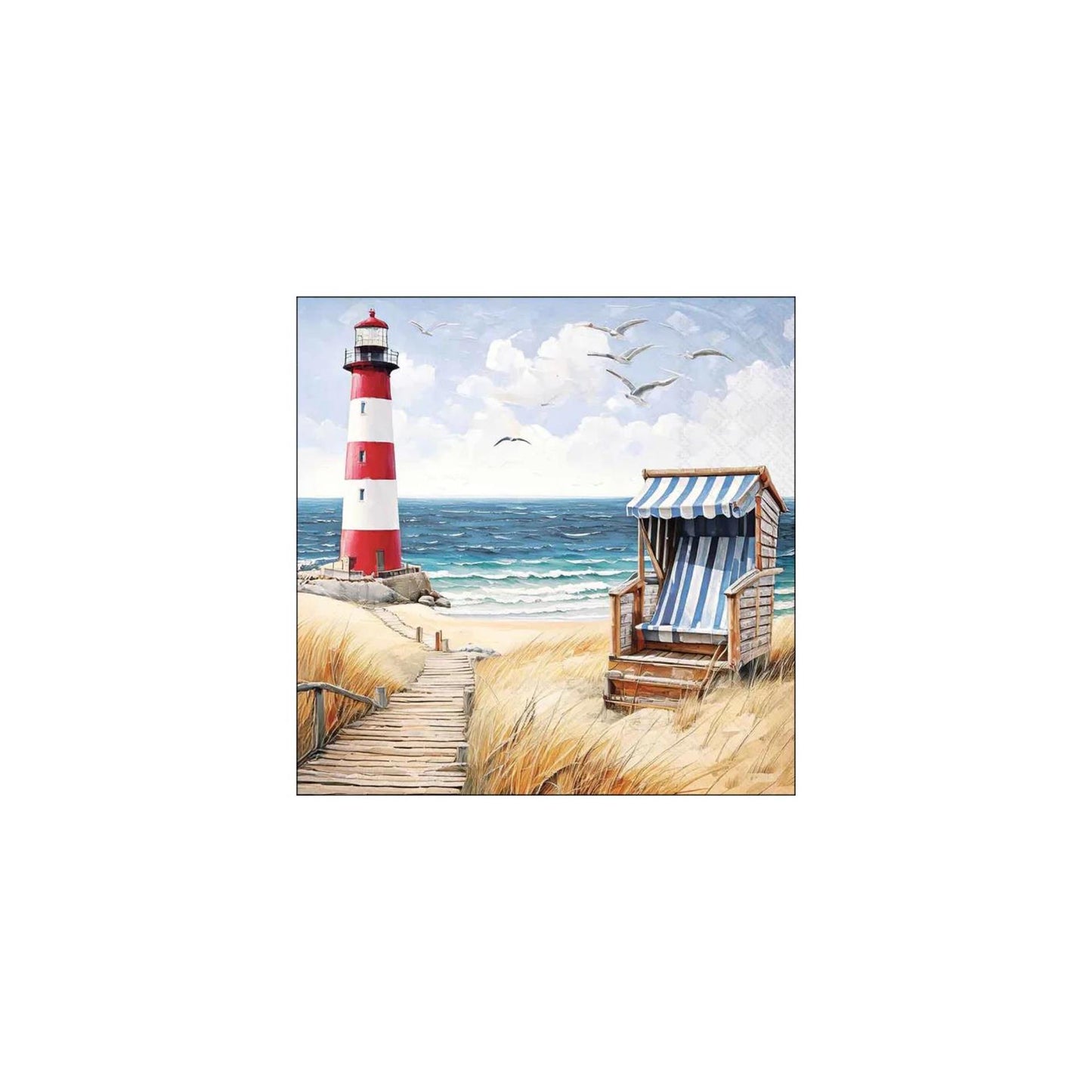 Ambiente servetten 33cm beach walk