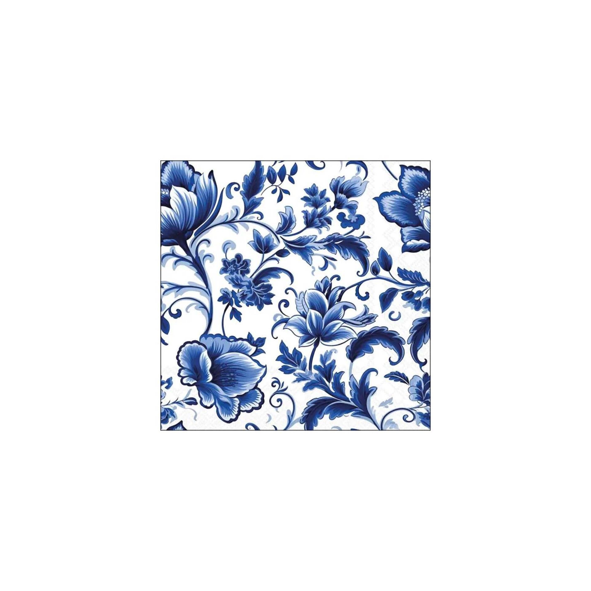 Ambiente servetten 33cm delft blauw florals