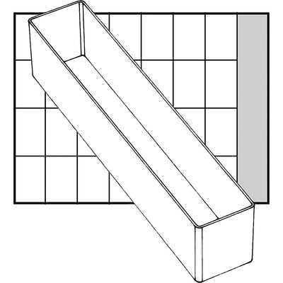 Raaco inzet box, afm a9-4, h: 47 mm, afm 218x39 mm, 1 stuk