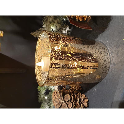 House of nature theelichthouder glas voor 3 lichtjes 15cm