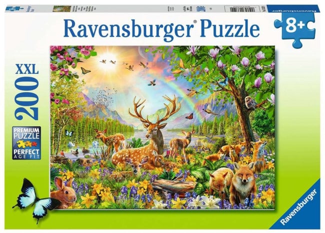 Ravensburger puzzel mooie hertenfamilie, 200st. xxl