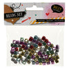 Kralenset metallic letters, 15 gram per zak