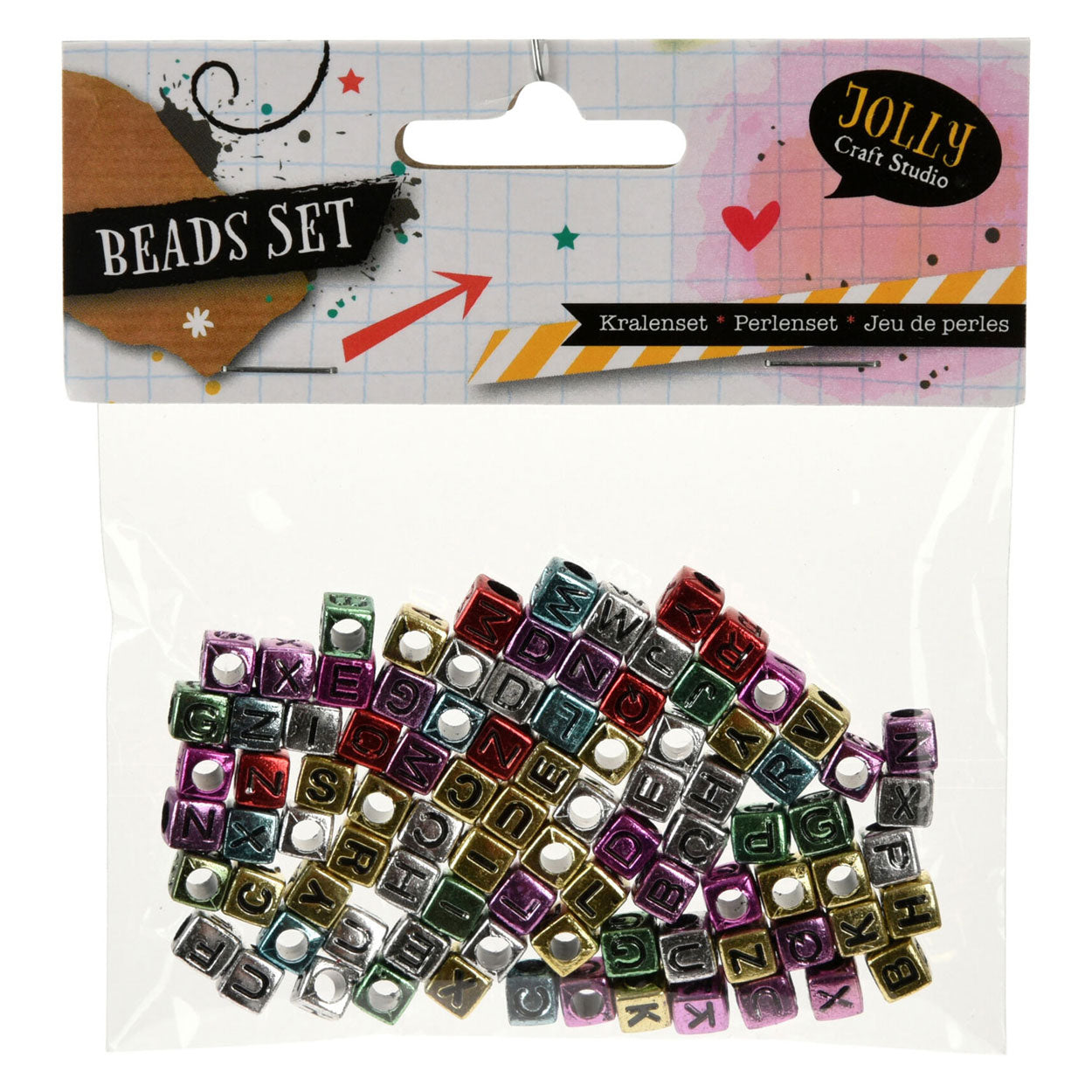 Kralenset letters, 15 gram per zak