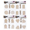 Labels hout, 8st.