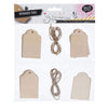 Labels hout, 8st.