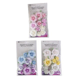 Papieren bloemen met glitters - afbeelding 1