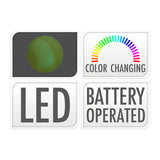 Decoratieve bal met led verlichting, 7,5cm - afbeelding 2