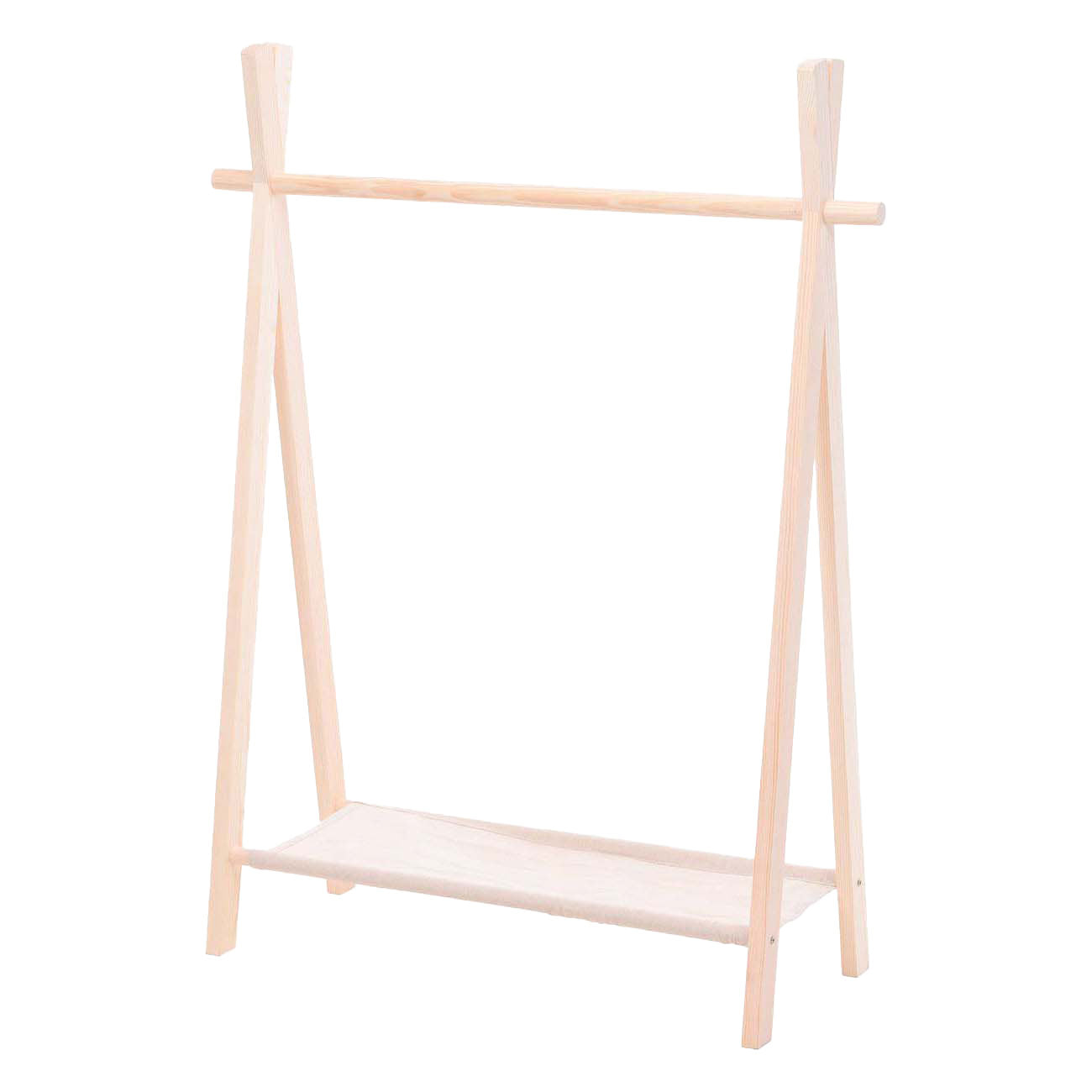 Houten kledingrek voor kinderen