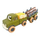 Tractor met aanhanger bruine kar