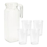 Drinkglazenset met kan, 5dlg. - afbeelding 1