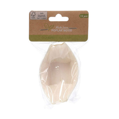 Amuseschaaltjes populierhout, 12st.
