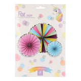 Waaier papier, set van 3 - afbeelding 2