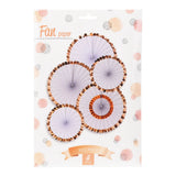 Waaier rose goud set van 5st. - afbeelding 2