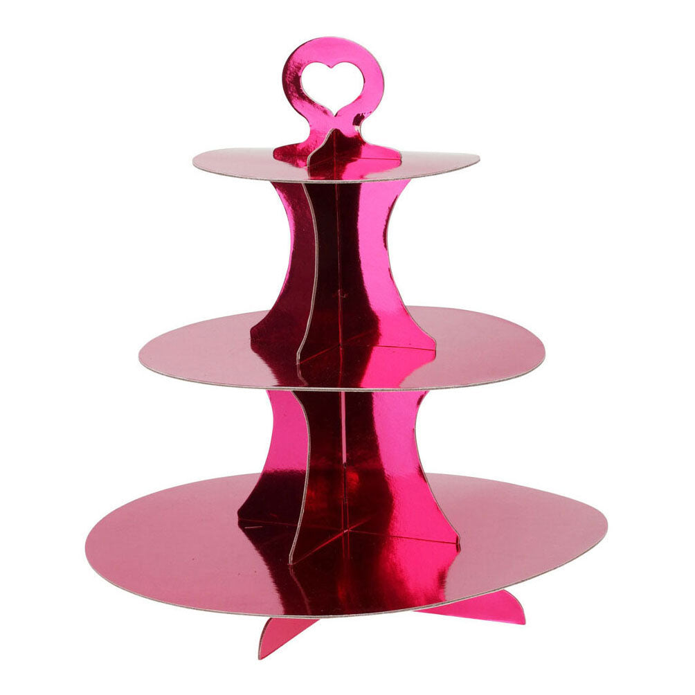 Etagere karton 3 laags roze