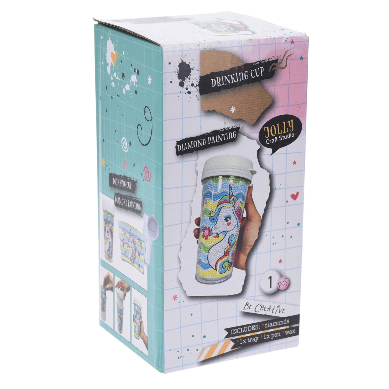 Maak je eigen drinkbeker diamond painting