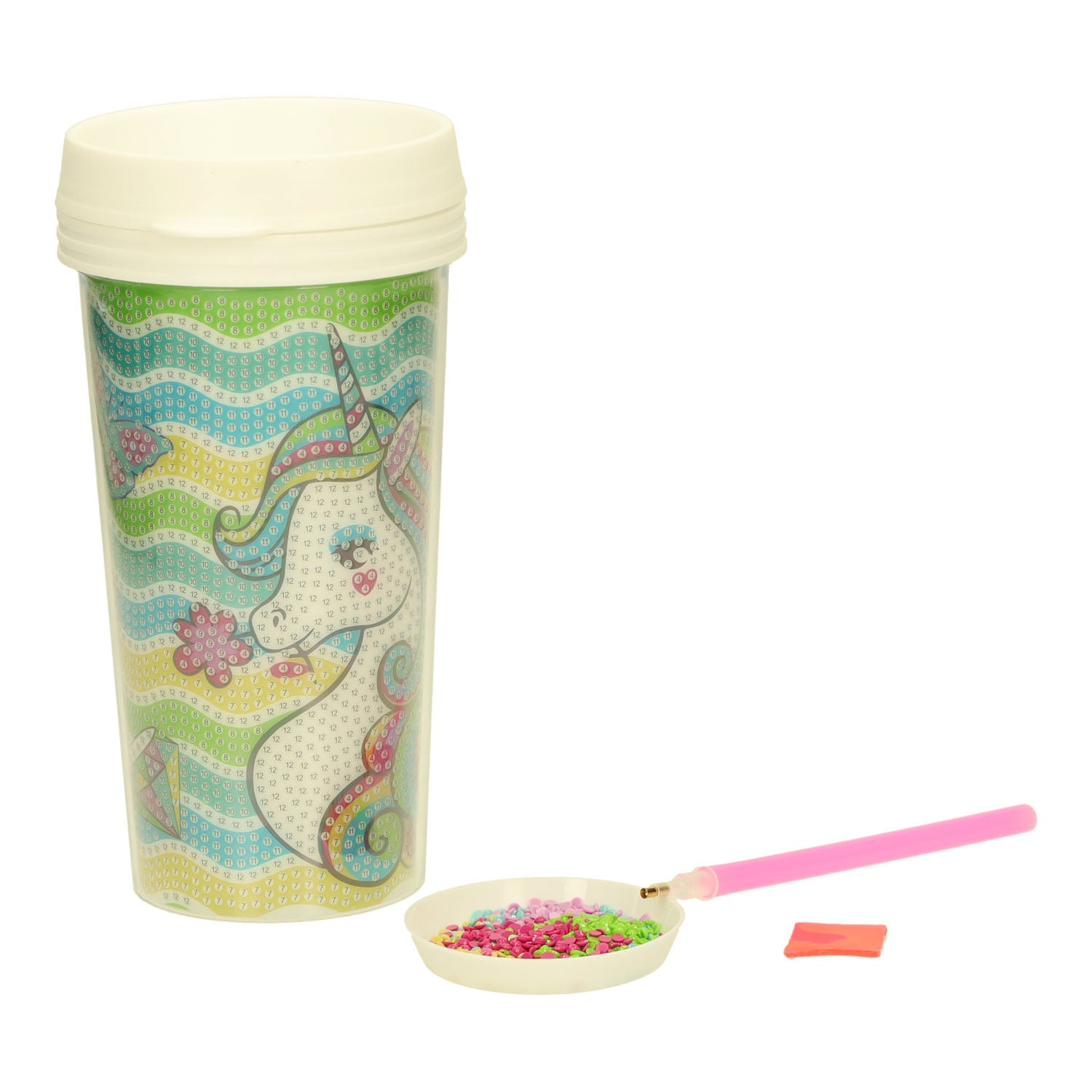 Koopman maak je eigen drinkbeker diamond painting