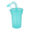 Gekleurde drinkbekers met rietje, 6st.