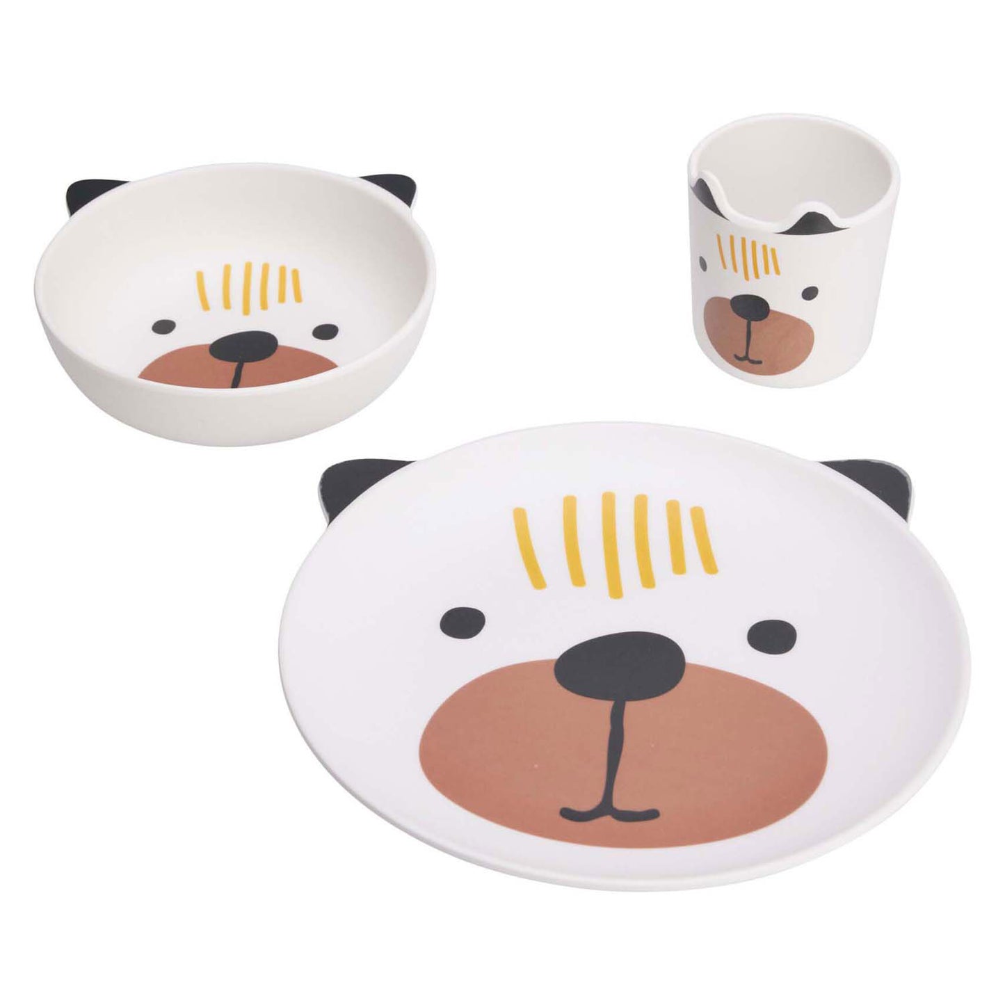 Kinder serviesset melamine - hond, 3dlg.