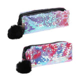 Etui met pailletten en pompom - afbeelding 2