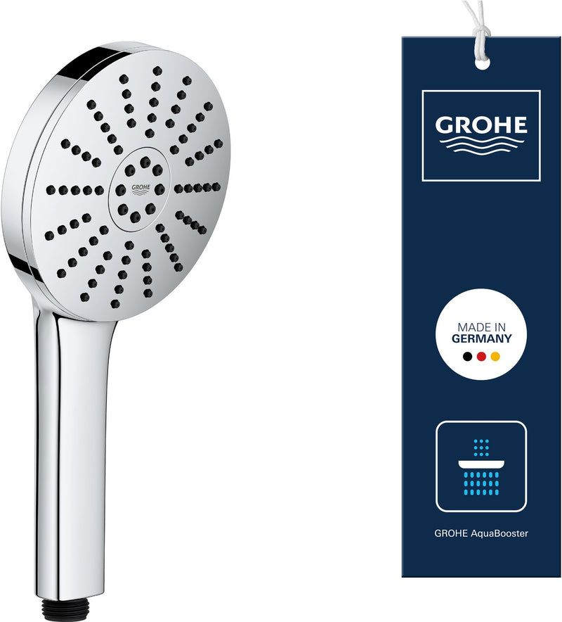 Grohe vitalio joy+ 120 handdouche - 3 straalsoorten - aquabooster - aquacalibrator (7 l min) - chroom
