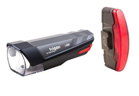 Spanninga Trigon 25 set II Voor+Achter USB + BH29 999192