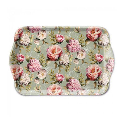 Ambiente tray peonies composition green