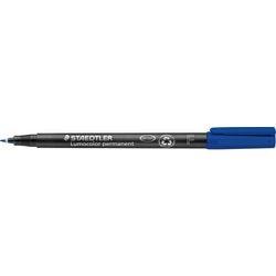 Marker permanent lumocolor 318-3 staedtler fijn 0,6m blauw 10 stuk
