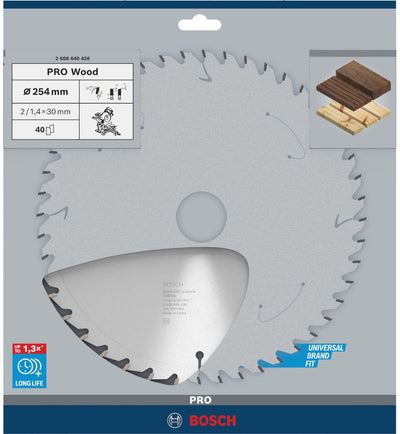 Bosch - cirkelzaagblad optiline wood 254 x 30 x 2,0 mm, 40