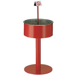 Zandasbak staal 67x64cm rood
