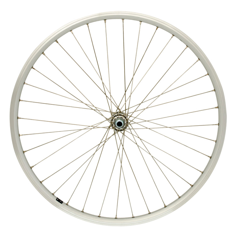 Cordo voorwiel 26 19-559 vaste as rvs spaken zilver