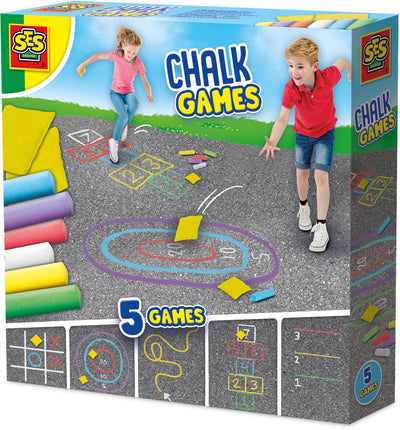 Ses creative stoepkrijt spellen 5-in-1 met pittenzakjes - vanaf 3 jaar - schoencadeautjes sinterklaas