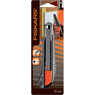 Fiskars - professioneel behangmes - 18mm - automatische blokkering - metalen korpus