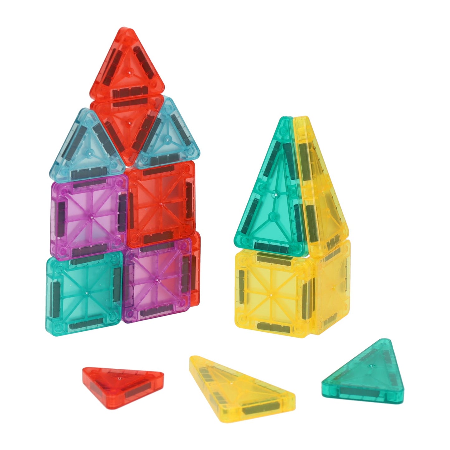 Magnetische bouwstenen in blik - 18st.