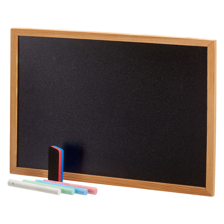 Krijtbord 21x30cm met 4 krijtjes en spons