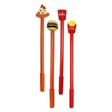 Set gelpennen fastfood in etui, 4 stuks - afbeelding 2