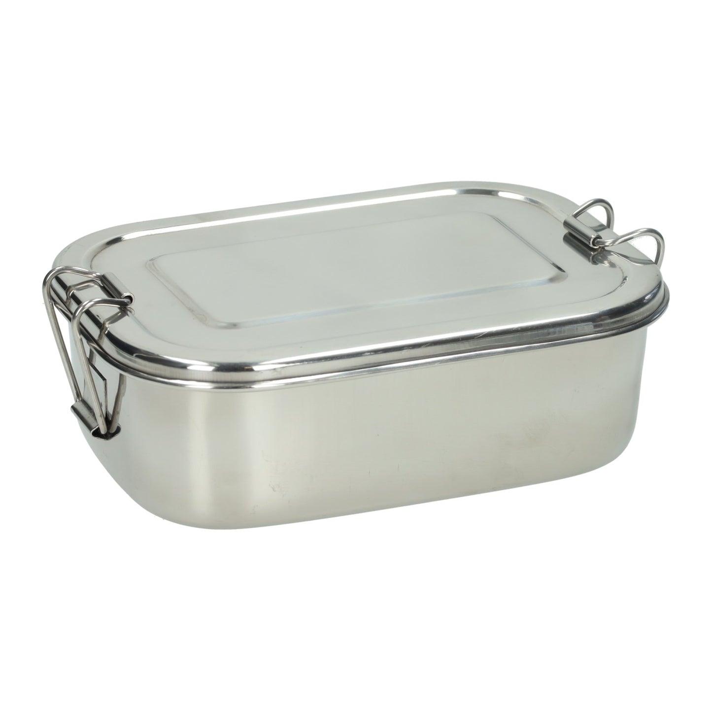 Lunchbox van rvs - 18x13x6,8cm