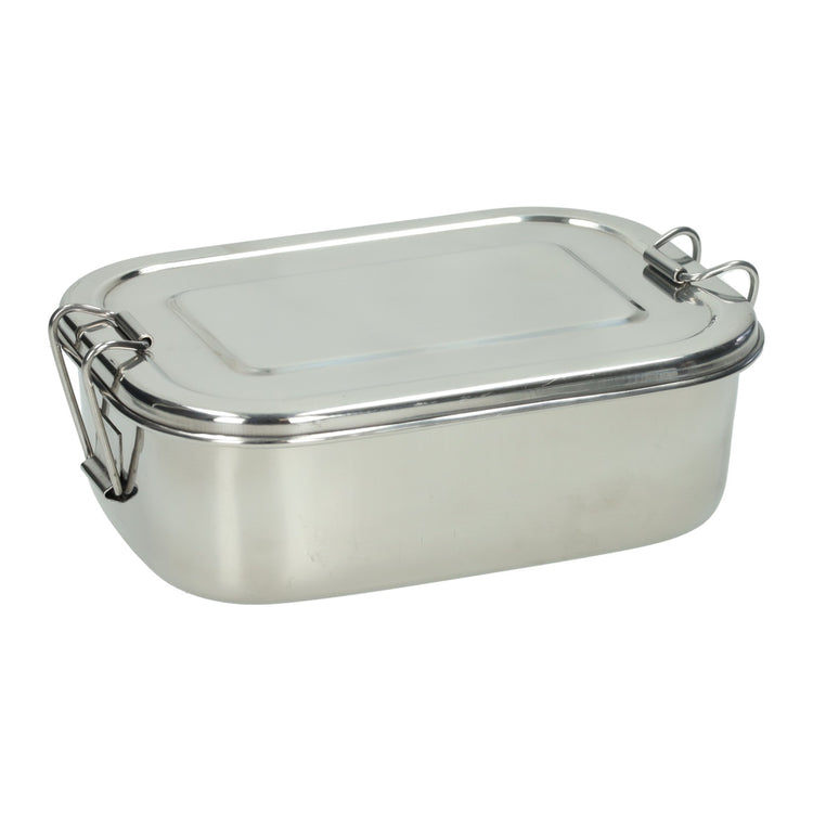 Lunchbox van rvs - 18x13x6,8cm