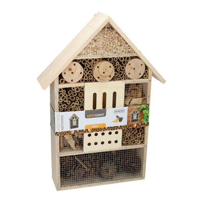 Groot houten insecentenhotel - 35x10x51cm