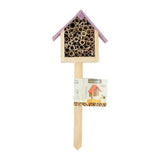 Houten insectenhotel op prikker - afbeelding 3