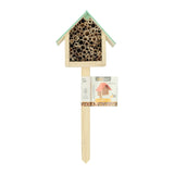 Houten insectenhotel op prikker - afbeelding 4