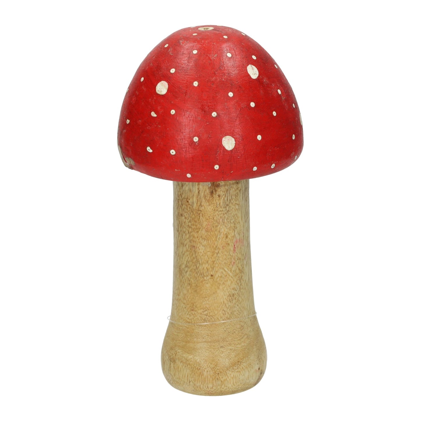 Houten paddenstoel van mangohout - 13x13x20cm