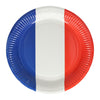Papieren bord 23cm nederlandse franse vlag
