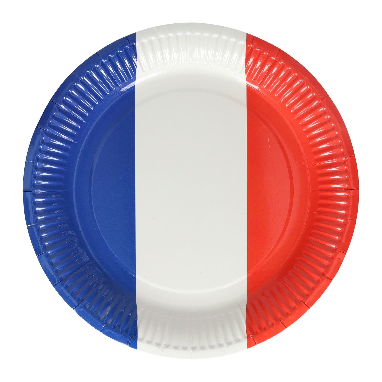 Papieren bord 23cm nederlandse franse vlag